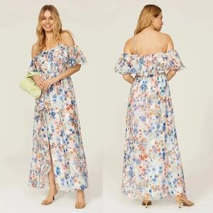 Tanya Taylor “Lorena” White Floral Maxi Dress ~ Sz 6